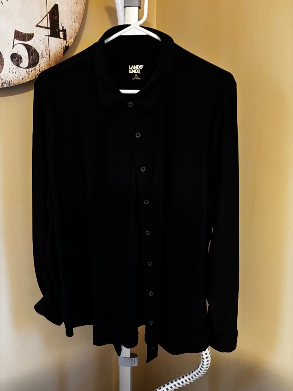 LANDS END TOP/BLOUSE - BLACK - SIZE 2X - BRAND NEW!